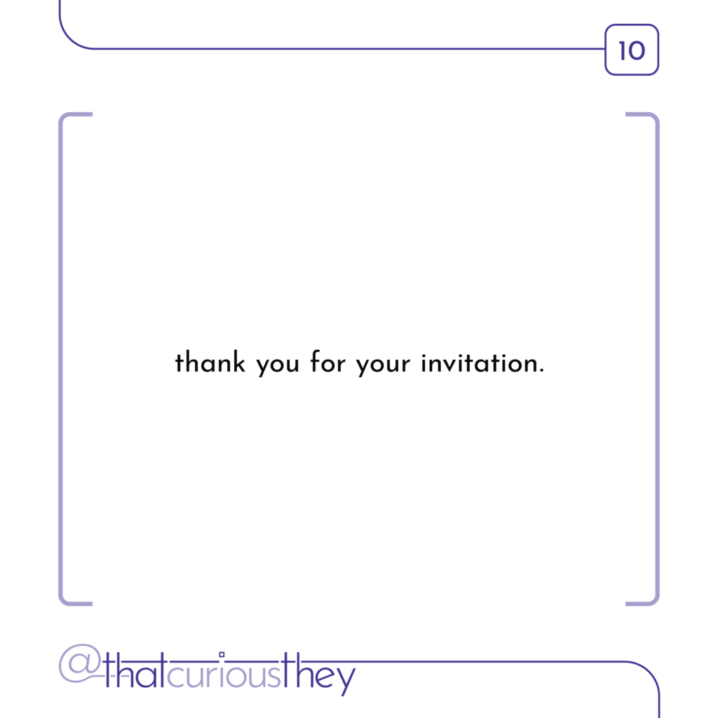 thank you for your invitation.